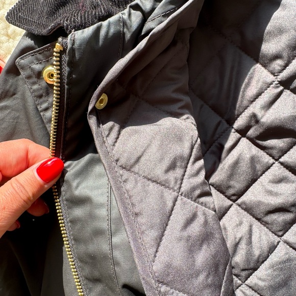 H&M Black waxed cotton Trench Coat - Picture 6 of 9